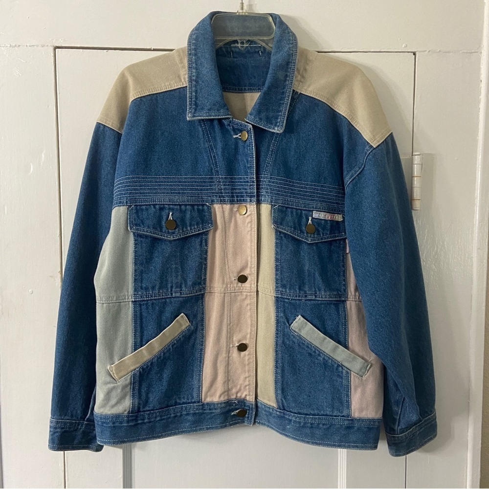 Together Vintage Patchwork Jean Jacket - image 4